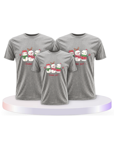 Frohes Fest Schneemann Familienset T-Shirts | Paarpulli
