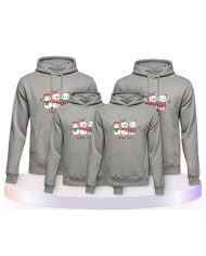 Frohes Fest Schneemann Familienset Hoodies | Paarpulli