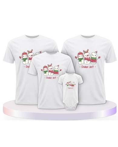 Frohes Fest Schneemann Partner Outfit für die Familie | Paarpulli