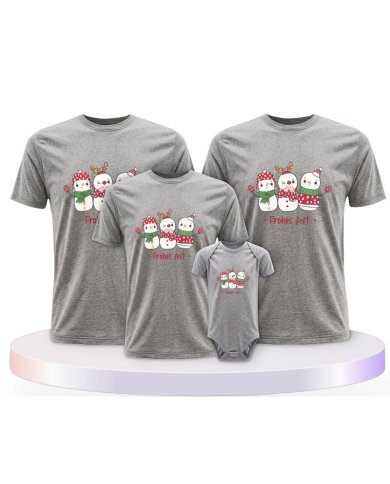 Frohes Fest Schneemann Partner Outfit für die Familie | Paarpulli