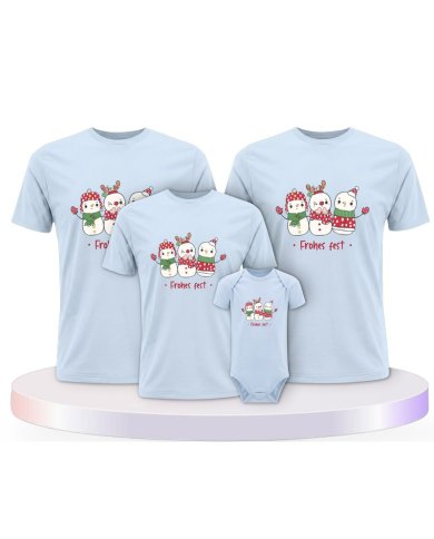Frohes Fest Schneemann Partner Outfit für die Familie | Paarpulli