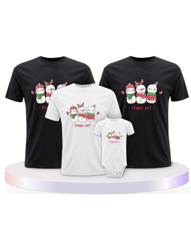 Frohes Fest Schneemann Partner Outfit für die Familie | Paarpulli