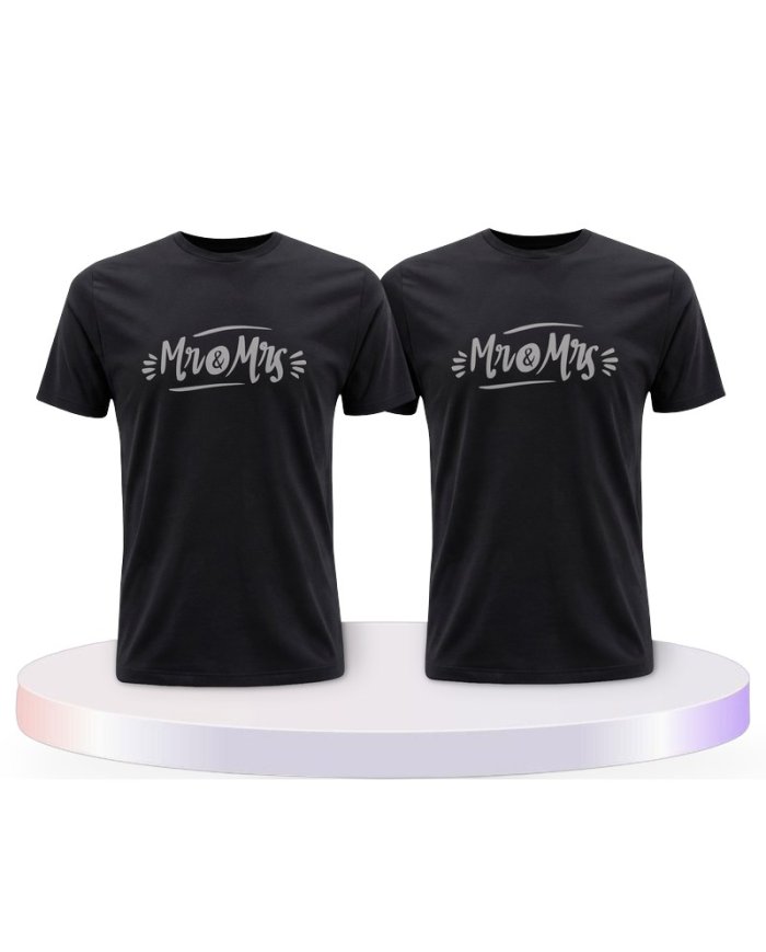 Mr. und Mrs. Verziertes Couple T-Shirts kaufen | Paarpulli