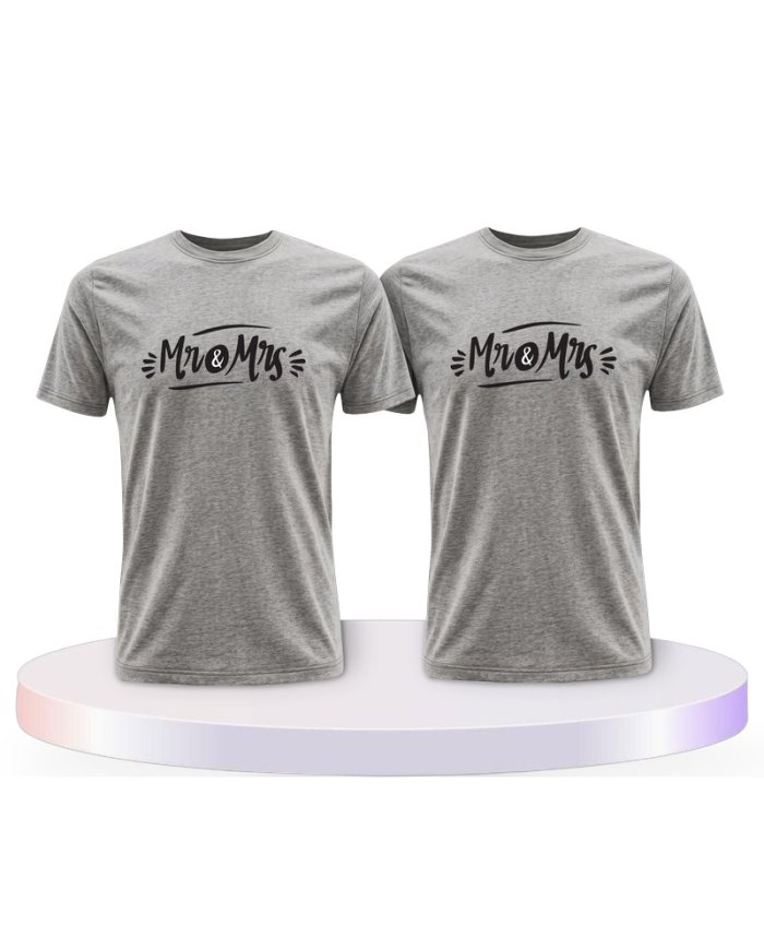 Mr. und Mrs. Verziertes Couple T-Shirts kaufen | Paarpulli