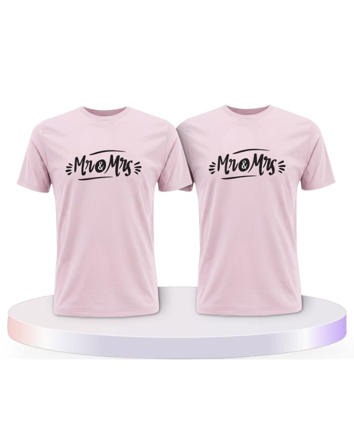 Mr. und Mrs. Verziertes Couple T-Shirts kaufen | Paarpulli