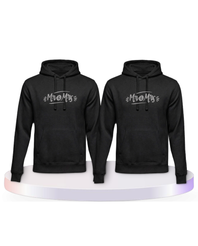 Mr. und Mrs. verziertes Couple Hoodies kaufen | Paarpulli