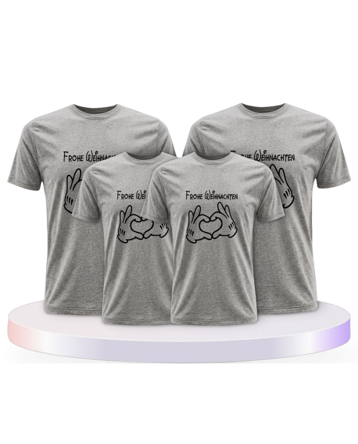 Frohe Weihnachten Familienset T-Shirts | Paarpulli