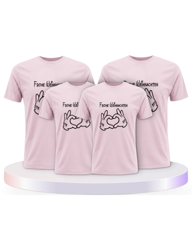 Frohe Weihnachten Familienset T-Shirts | Paarpulli