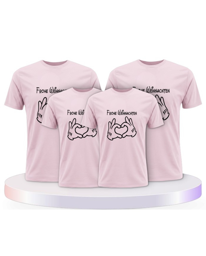 Frohe Weihnachten Familienset T-Shirts | Paarpulli