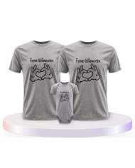 Familienlook T-Shirts mit Frohe Weihnachten | Paarpulli