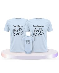 Familienlook T-Shirts mit Frohe Weihnachten | Paarpulli