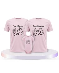 Familienlook T-Shirts mit Frohe Weihnachten | Paarpulli