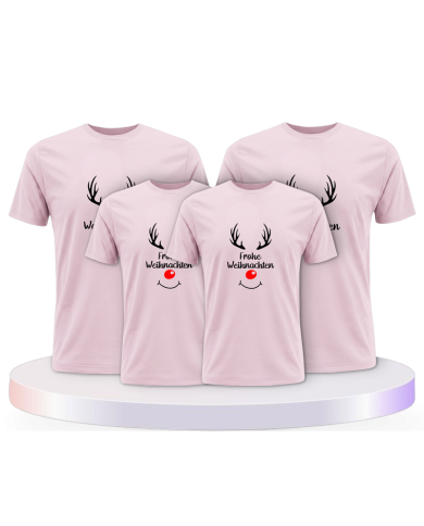 Reh Frohe Weihnachten Familienset T-Shirts | Paarpulli