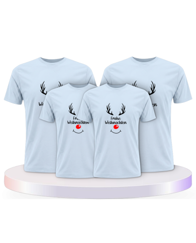 Reh Frohe Weihnachten Familienset T-Shirts | Paarpulli