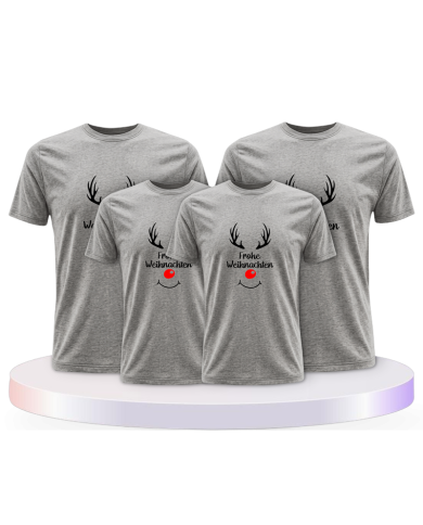 Reh Frohe Weihnachten Familienset T-Shirts | Paarpulli