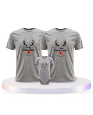 Reh Frohe Weihnachten Familienset T-Shirts mit Babybody | Paarpulli