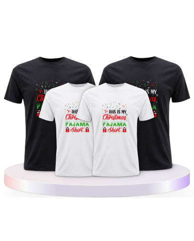 Familienlook T-Shirts mit This Is My Christmas Pajama | Paarpulli