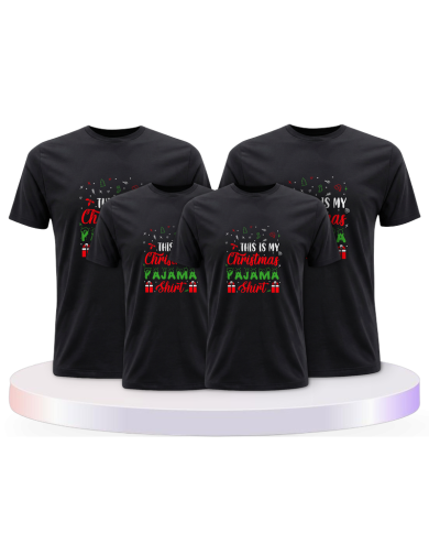 Familienlook T-Shirts mit This Is My Christmas Pajama | Paarpulli
