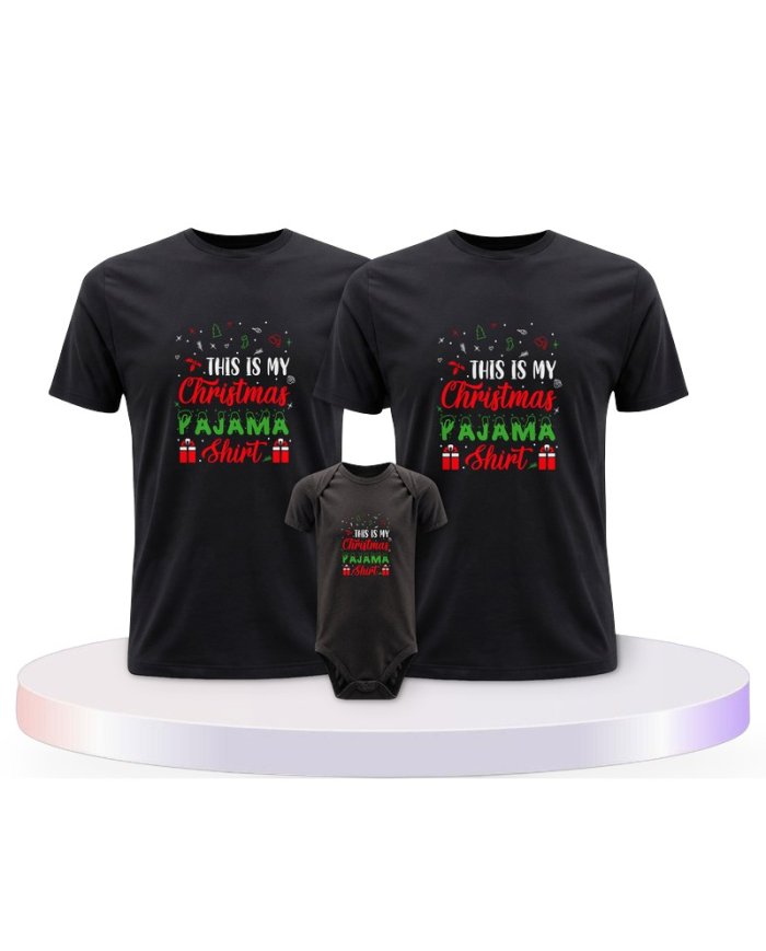 Familienlook T-Shirts mit This Is my Christmas Pajama | Paarpulli