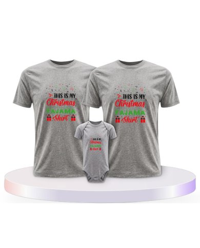 Familienlook T-Shirts mit This Is my Christmas Pajama | Paarpulli