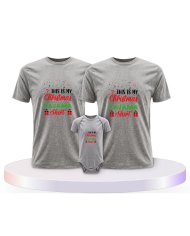 Familienlook T-Shirts mit This Is my Christmas Pajama | Paarpulli