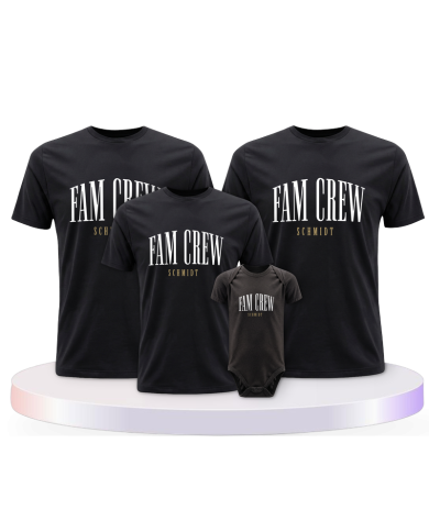 Fam Crew mit Wunschname Couple T-Shirts kaufen | Paarpulli