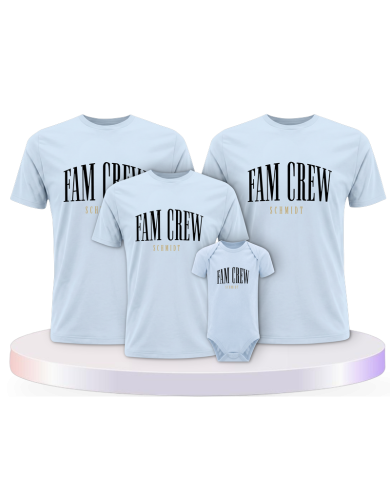 Fam Crew mit Wunschname Couple T-Shirts kaufen | Paarpulli