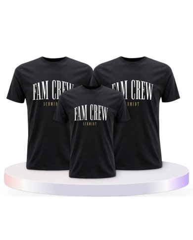 Familienlook T-Shirts mit Fam Crew | Paarpulli