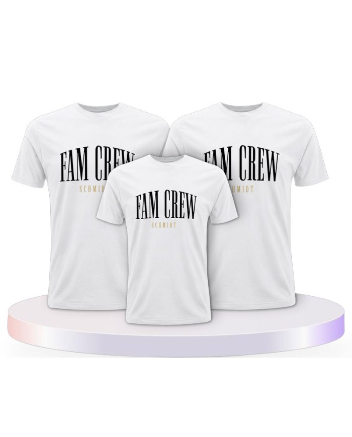 Familienlook T-Shirts mit Fam Crew | Paarpulli