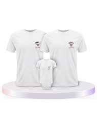 Family Love Familienset T-Shirts mit Babybody | Paarpulli