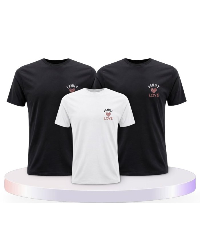 Familienlook T-Shirts mit Family Love | Paarpulli