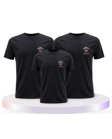Familienlook T-Shirts mit Family Love | Paarpulli