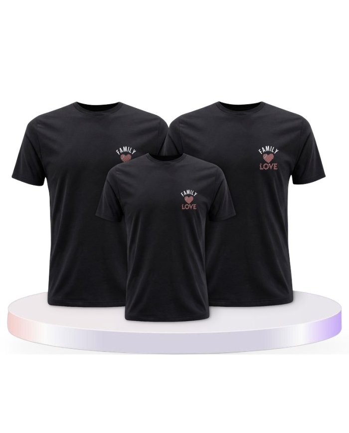 Familienlook T-Shirts mit Family Love | Paarpulli