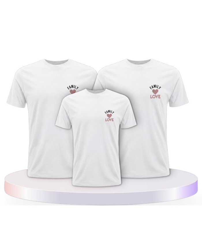 Familienlook T-Shirts mit Family Love | Paarpulli