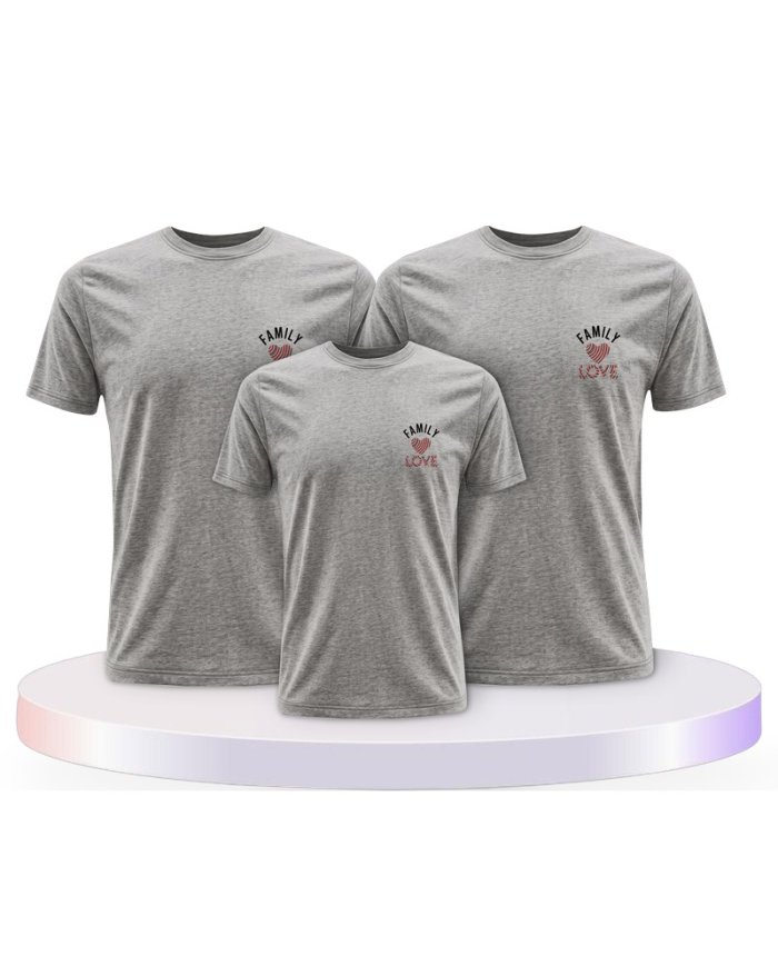 Familienlook T-Shirts mit Family Love | Paarpulli