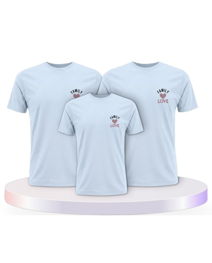 Familienlook T-Shirts mit Family Love | Paarpulli