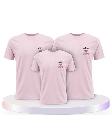 Familienlook T-Shirts mit Family Love | Paarpulli