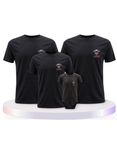 Familienlook T-Shirts mit Family Love | Paarpulli