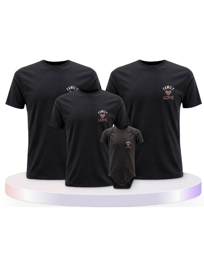 Familienlook T-Shirts mit Family Love | Paarpulli