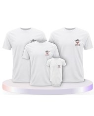 Familienlook T-Shirts mit Family Love | Paarpulli