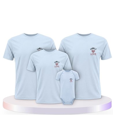 Familienlook T-Shirts mit Family Love | Paarpulli