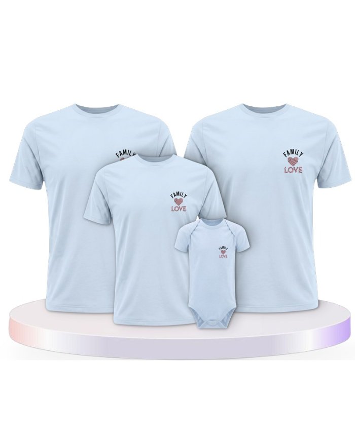 Familienlook T-Shirts mit Family Love | Paarpulli
