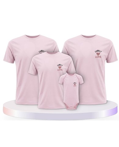 Familienlook T-Shirts mit Family Love | Paarpulli