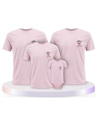 Familienlook T-Shirts mit Family Love | Paarpulli
