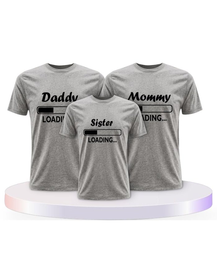Daddy Mommy Kind Loading Familienset T-Shirts | Paarpulli