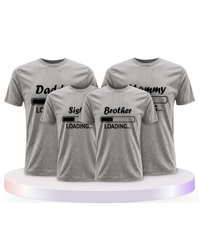 Daddy Mommy Kinder Loading Familienset T-Shirts | Paarpulli