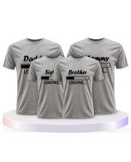 Daddy Mommy Kinder Loading Familienset T-Shirts | Paarpulli