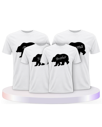 Bären Familie als Familienset T-Shirts | Paarpulli
