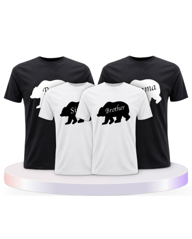 Bären Familie als Familienset T-Shirts | Paarpulli