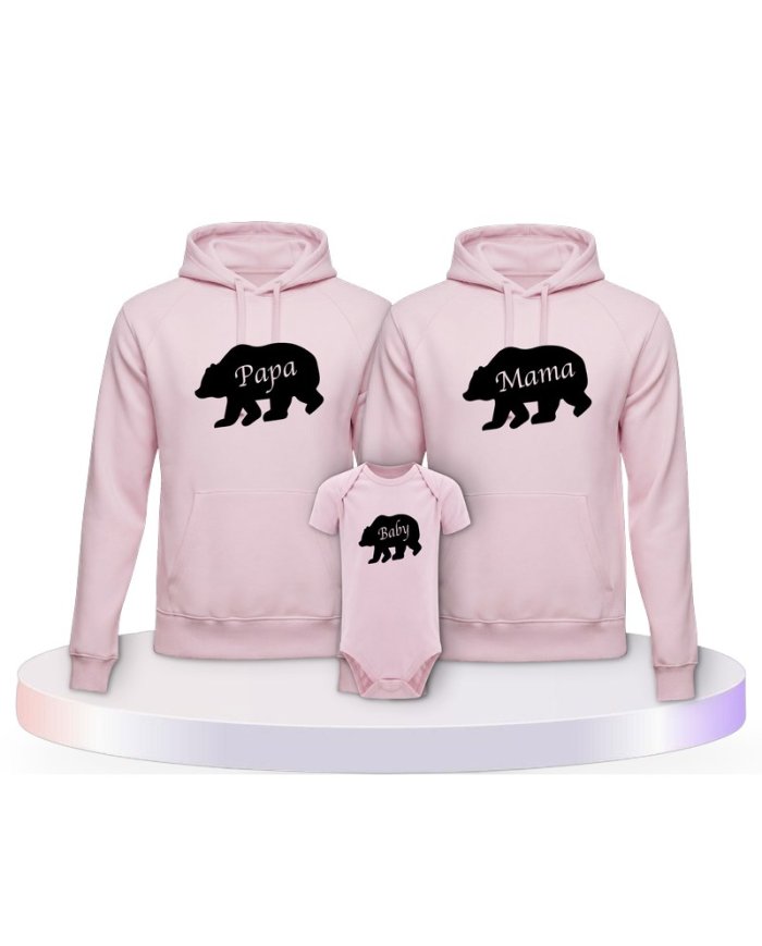 Bärenfamilie Familienset Hoodies mit Babybody | Paarpulli
